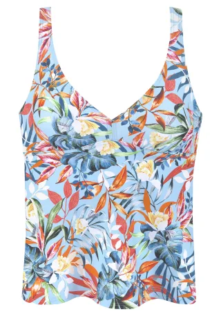 LASCANA - Venice Beach LM exkl. Sport OT Tankini mit Bügel Bade lt.blue prin - Gr. - 42C