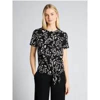 TOM TAILOR Denim T-Shirt T-Shirt T-Shirt mit Knotendetail