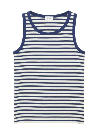 s.Oliver Red Label - Gestreiftes Tanktop blau/weiß - Gr. - 36