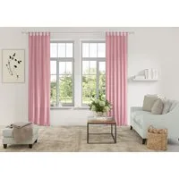 OTTO home Vorhang Parry (2 St), Schlaufen, blickdicht, Polyester, 2-er Set, blickdicht, monochrom, basic