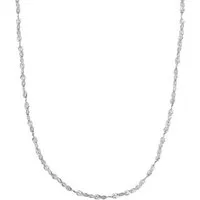Hey Happiness Edelstahlkette gedrehte Singapurkette 18k vergoldet, Damen Halskette, wasserdicht, Länge 42 cm