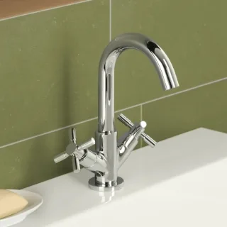 Herzbach LIVING stilo Waschtischarmatur mit ablauf chrom, 14.953100.1.01 14.953100.1.01