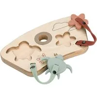 Hauck Puzzle Play Puzzling S, Turtle & Flower, Puzzleteile, aus Holz, für Hauck Play Tray