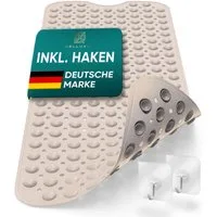 Delluxia Wanneneinlage Badewannenmatte rutschfest für Kinder & Erwachsene, B: 40 cm, L: 100 cm, inkl. Aufhängung, geruchsfrei, schimmelfrei, ohne Weichmacher
