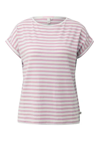 qs - T-Shirt creme|pink - Gr. - S