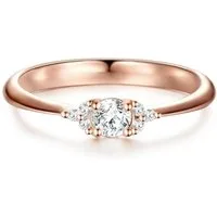 Trilani Silberring roségold, mit Zirkonia