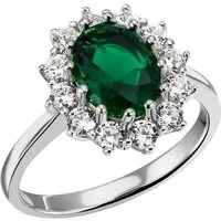 Firetti Fingerring Schmuck Geschenk Silber 925 Damenring Lady D Diana Royal, mit Zirkonia (synth), Glasstein