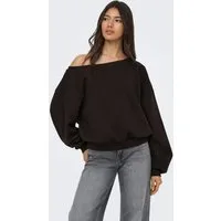 ONLY Sweatshirt ONLRHINA L/S ONE SHOULDER NOOS SWT Baumwollmischung, oversize