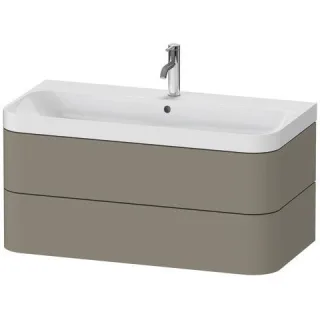 Duravit Happy D.2 Plus c-shaped Set wandhängend Stein Grau Seidenmatt 975x490x480 mm - HP4348O9292 HP4348O9292