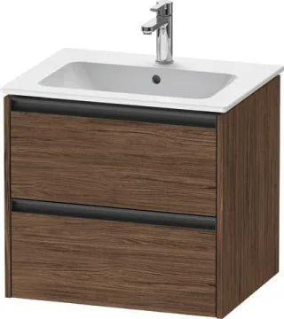 Duravit Ketho.2 Waschtischunterbau wandhängend Nussbaum dunkel Matt 610x480x550 mm - K25262021210000 K25262021210000