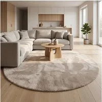 Snapstyle Hochflor-Teppich Super Soft Hochflorteppich Livorno Rund, Rund, Höhe: 17 mm