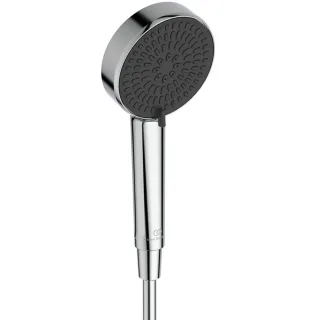 Ideal Standard Duschsystem Ceratwist T25+ ohne Armatur 2-fach-Handbrause und eckige Kopfbrause Chrom BE237AA