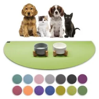 SANOZOO ® - Napfunterlage Halbrund - Öko-Tex und Made in Germany grün 40 cm, 80 cm