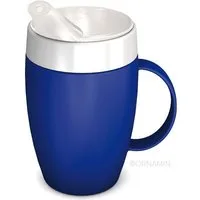 Ornamin Schnabelbecher Becher mit Trink-Trick mit Schnabelaufsatz/Trinkaufsatz, 2-tlg., Kunststoff, Trinkhilfe l Alltagshilfe l BPA-frei l Made in Germany
