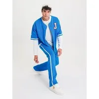 OSSY HOMER Freizeitanzug Set Baseball Hemd Hose Jogginganzug Sportanzug Oversize