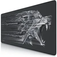 Titanwolf Gaming Mauspad XXL Speed Mousepad 900 x 400 x 3 mm, große Tischunterlage, rutschfest, abwaschbar, Geschwindigkeit & Präzision, schwarz