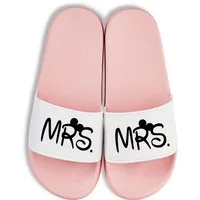 Youth Designz Mr & Mrs Unisex Badelatschen Flip Flops Badeschuh mit lustigen Spruch für Damen & Herren