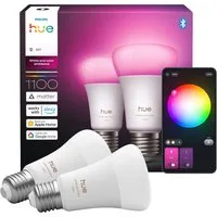 Philips Hue LED-Leuchtmittel White and Color Ambiance 1100lm smarte Lampe, E27, 2 St., Farbwechsler, Vollspektrumlicht 1000K-20000K