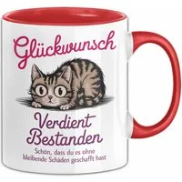 Trendation Tasse Schüler Abschluss Tasse Geschenk Lustige Geschenkidee Spruch Glückwuns, Keramik