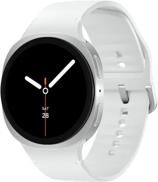 Samsung Galaxy Watch 8 [WiFi + LTE inkl. Sportarmband weiß (M/L)] 44mm Aluminiumgehäuse silber