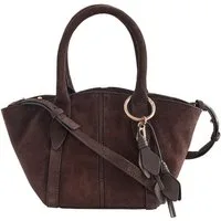 Next Umhängetasche Umhängetasche aus Veloursleder mit Blumen-Anhänger (1-tlg)