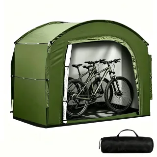 Xmund Outdoor Large Space Bicycle Storage Tent, Fits 2-4 Bikes Cover, Withstand Wind, Rain and UV, Heavy Duty Oxford Por