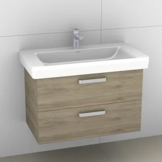 Artiqua 415 Waschtischunterschrank für Pro S 813965 Sanremo Eiche quer NB, 415-WU2L-L57-7144-428 415-WU2L-L57-7144-428