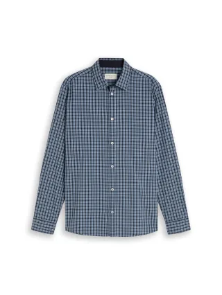 Tom Tailor - Regular Fit Popeline Hemd dark and light blue check - Gr. - XXL