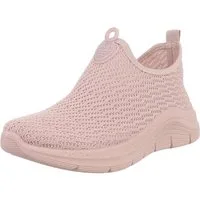 Ital-Design Damen Low-Top Freizeit Slipper (88851304) Keilabsatz/Wedge Sneakers Low in Altrosa