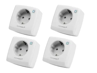 HOMEMATIC IP 157337A0, Schalt-Messsteckdose, 4 Stück
