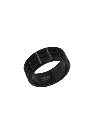 s.Oliver - Ring schwarz - Gr. - 64