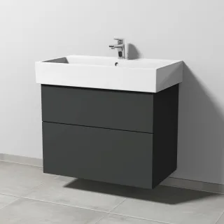 Sanipa 3way Waschtischunterbau zu Duravit Vero Air Waschtisch mit 2 Auszügen, Graphit-Matt SP4341B
