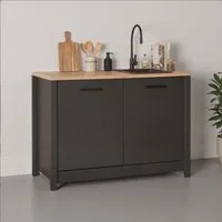 Inter Link Spülenschrank Veneto (1-St) Für Spüle & Spülmaschine, Soft-Close, Füße höhenverstellbar, 130x60x92