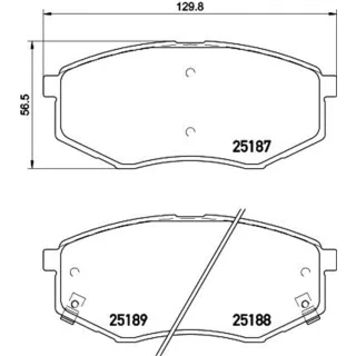 Hella Bremsbel?ge vorne Hyundai Ix20 Ix35 Sonata Kia Soul