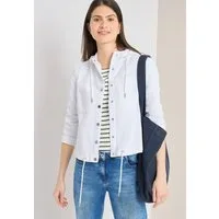 CECIL Blusenjacke Denim Jacke mit Kapuze und Tunnelzug
