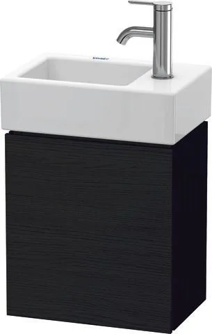 Duravit L-Cube Waschtischunterbau wandhängend Eiche Schwarz Matt 364x241x400 mm - LC6293L1616 LC6293L1616