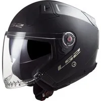 LS2 Motorradhelm OF603 Infinity II Solid Jethelm, vorbereitet für Kommunikationssystem,Notfallsystem-Polsterung (EQ