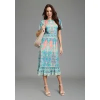 Bruno Banani Sommerkleid casual Stil, für Sommer und Freizeit, aus Polyester und Elasthan