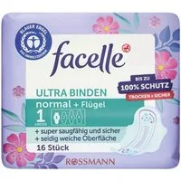 facelle Binden Ultra Binden normal + Flügel, 1 von 4 Gr., 16 Stück