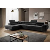 Muffo Ecksofa Wild Maxi mit Schlaffunktion inkl. Montage, L-form Couch mit Bettkasten XL, 6-fach verstellbare Kopfstützen
