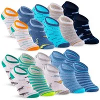 sockenkauf24 Sneakersocken 10 Paar Kinder Sneaker Socken Jungen & Mädchen Baumwolle Kindersocken (56301, 31-34) WP