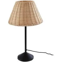 Lindby Tischleuchte Zyralia, Holz Schwarz IP20, 1 x 15 W LED