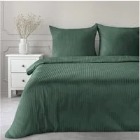 Eurofirany Bettwäsche Satin-Damast Bettwäschegarnitur 2TLG / 3TLG Baumwolle, Streifen, einfarbig, elegantes Design
