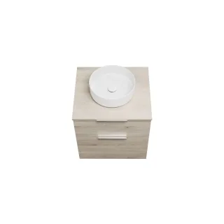 Burgbad Keramik Waschtisch-Set Eqio Eiche Dekor Flanelle/Alpinweiss, SGUM060F2632C0001 SGUM060F2632C0001