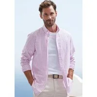 John Devin Langarmhemd Regular Fit Streifenhemd mit Button-down-Kragen, aus reiner Baumwolle