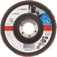PRO X571 Fächerschleifscheibe, Ø 115mm, K40 Bohrung 22,23mm, abgewinkelt