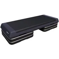 GORILLA SPORTS Yogamatte Steppbrett mit Gummimatte Schwarz/Dunkelgrau (1-St)