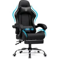 GTPLAYER Gaming-Stuhl Gaming Stuhl Chair Gamer Sessel Ergonomischer Gamer Stuhl, Gepolstert Gamingstuhl 150 Kg, schwarz