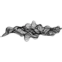 Jumpeak Wanddekoobjekt Abstrakte Linie Metall Wanddekor,Welle,Natur,Wohnzimmer Wandschmuck, Metall,4 Farben,Elegante Linie,Berg Wanddeko,Geschenkidee,90x30cm