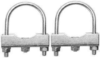 Stützrad- und Rundrohrhalter, 2 Stück, 48 mm